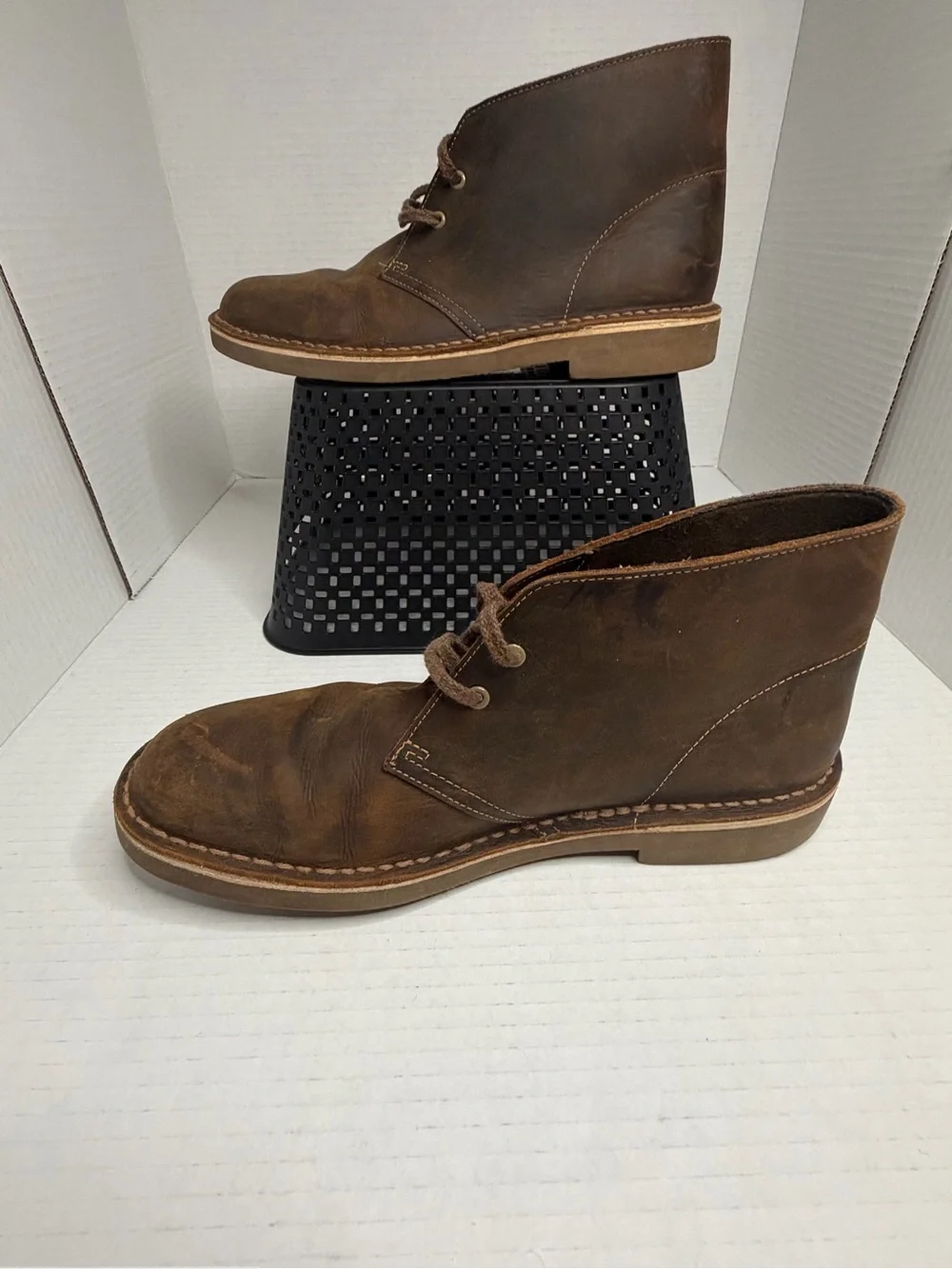 Clarks Bushacre 2 Chukka Boots Mens 8.5 Brown Leather Desert Boots 260341353095